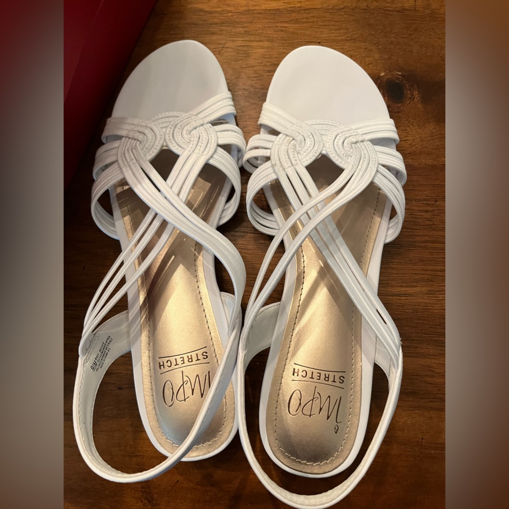 Impo Ravi White Slingback Sandals